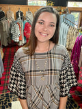 Plaid & Patch Dress